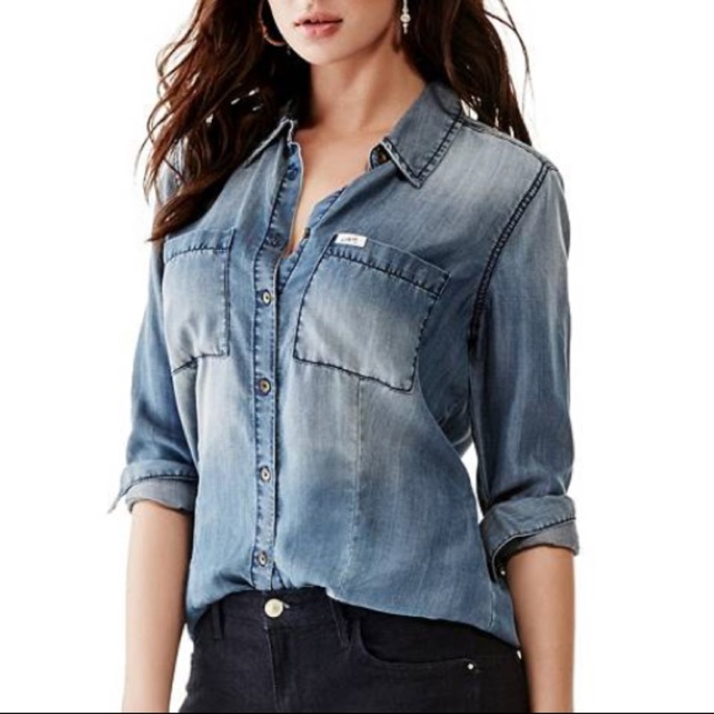 GUESS REGULAR FIT DENIM SHIRT